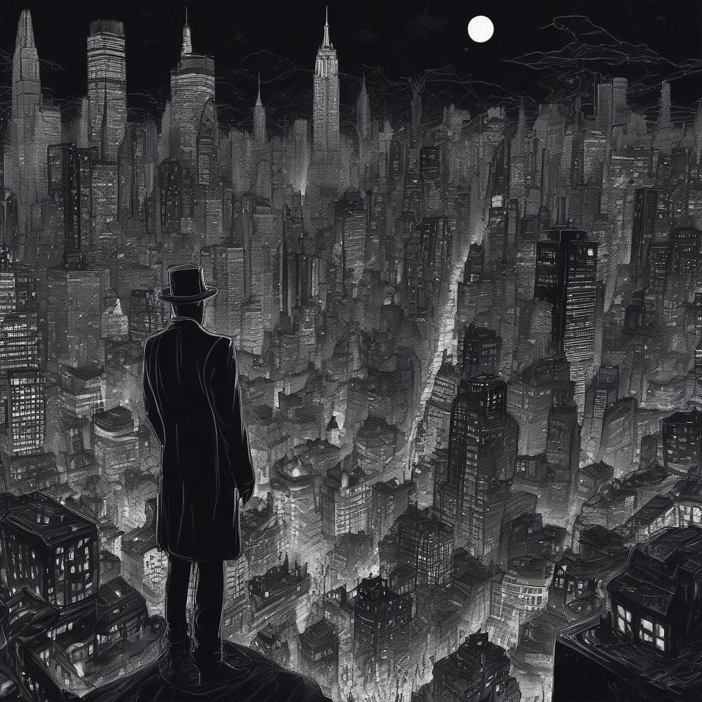 New York city, macrolens_bokeh; depth_of_field; line_art; maximalism; intricately_detailed; breathtaking portrait; high_...