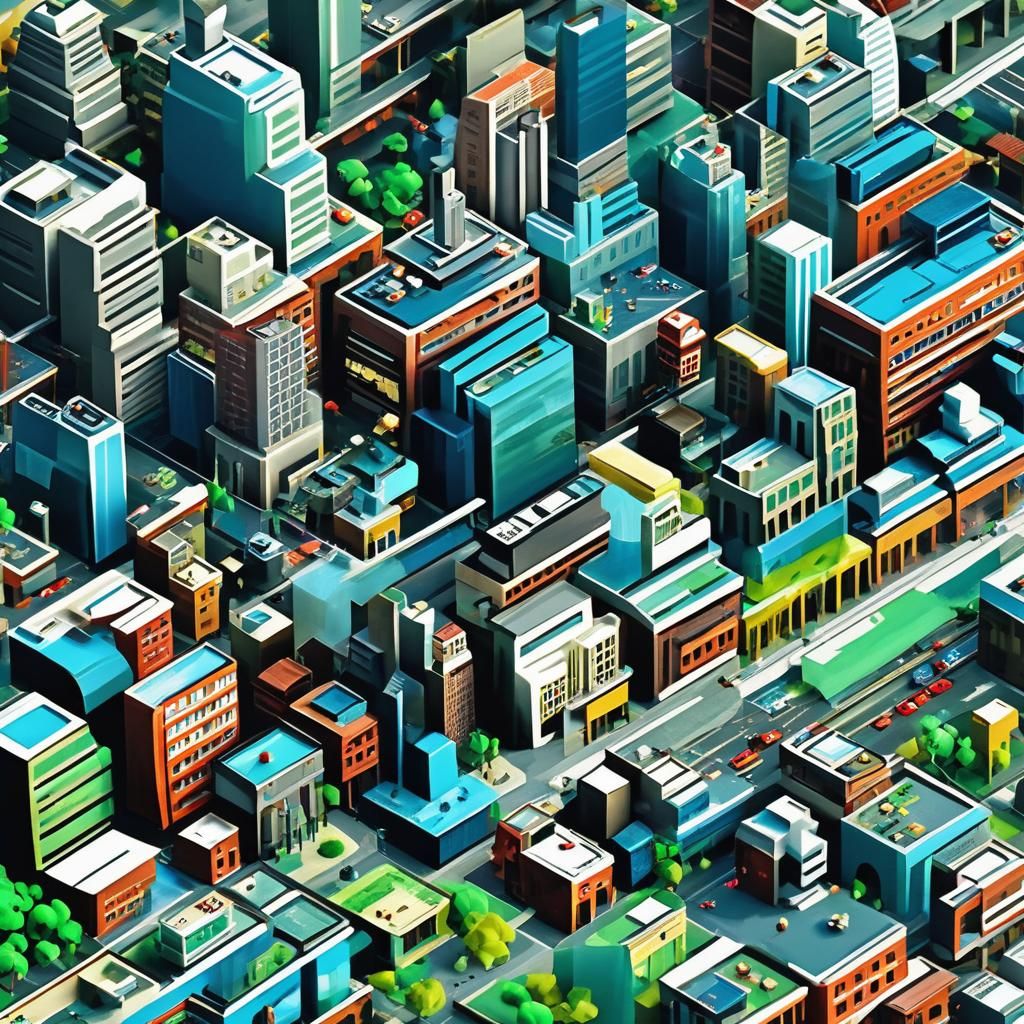 Vibrant AI-Generated Cityscape