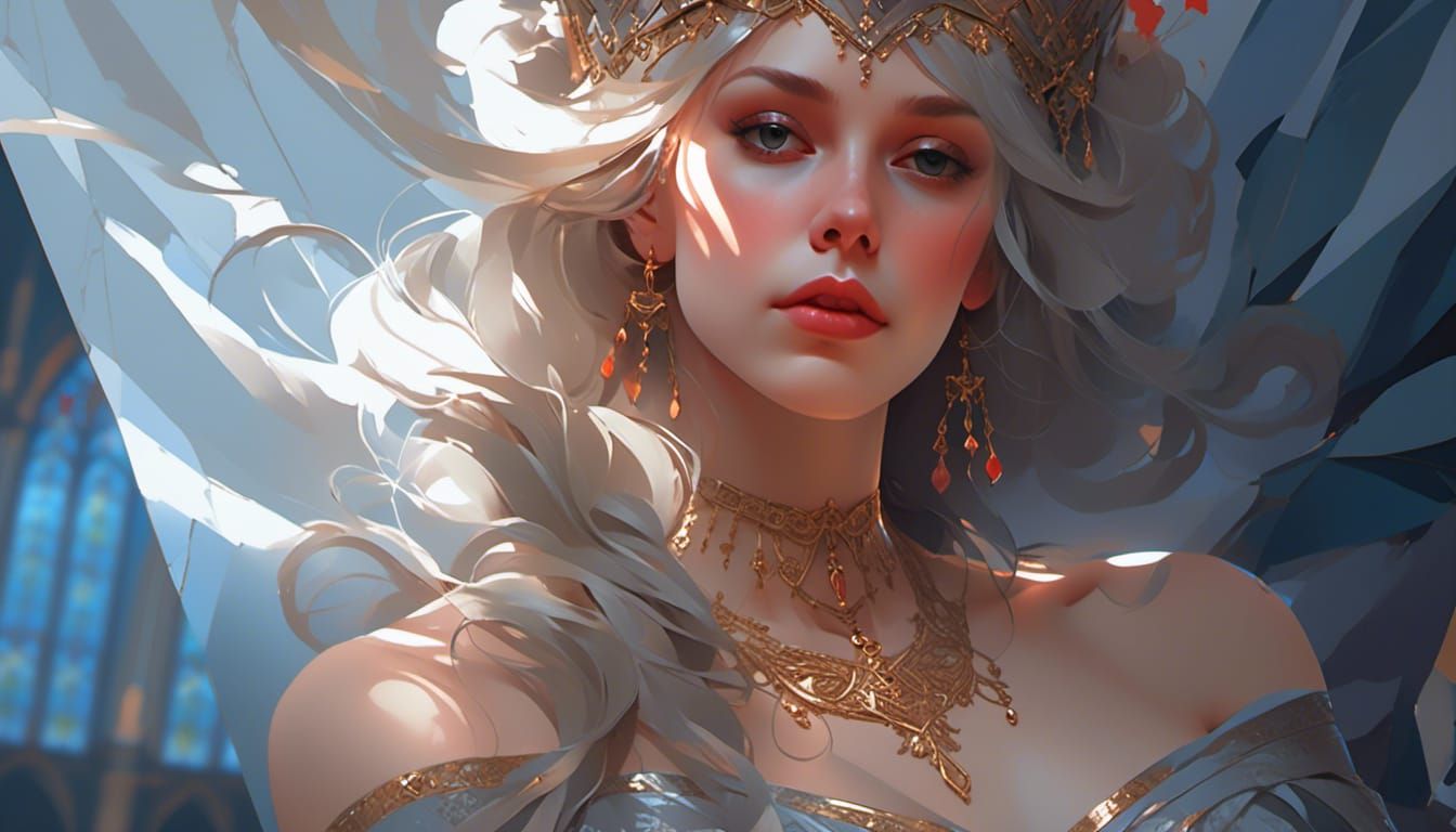 Medieval Lady Portrait with Dynamic Lighting