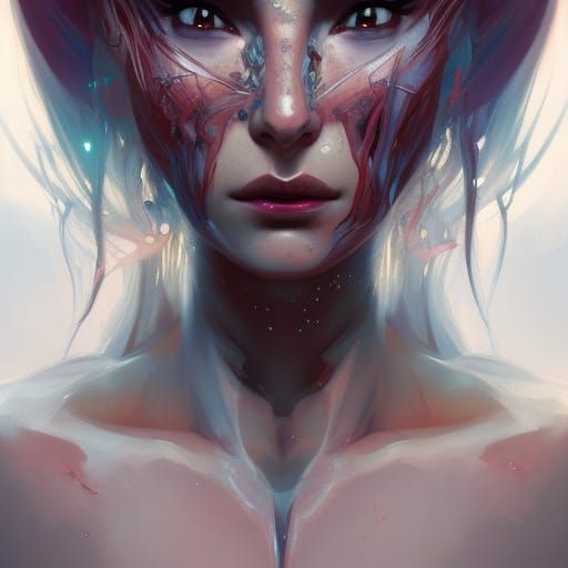 Detailed Portrait of a Demon Girl