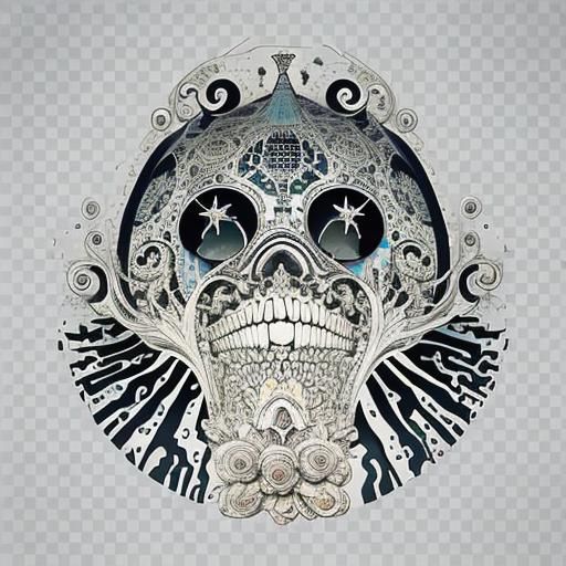 Psychedelic Sunset Over Ocean with Lush Vegetation