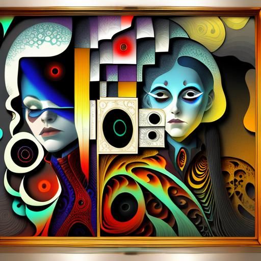 Eerie Fractal Vector Art: Spectral and Chilling