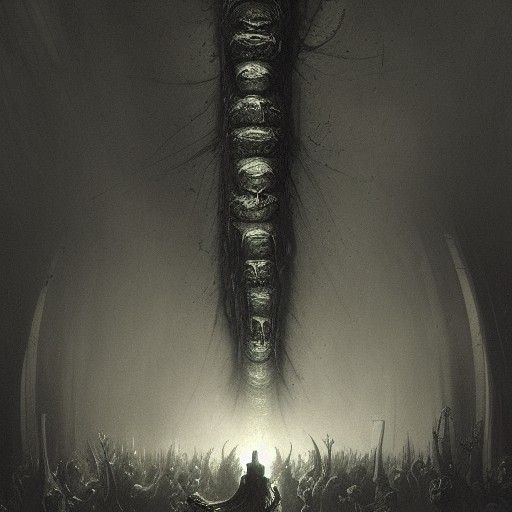 Horrific Centipede in Gustave Doré Style