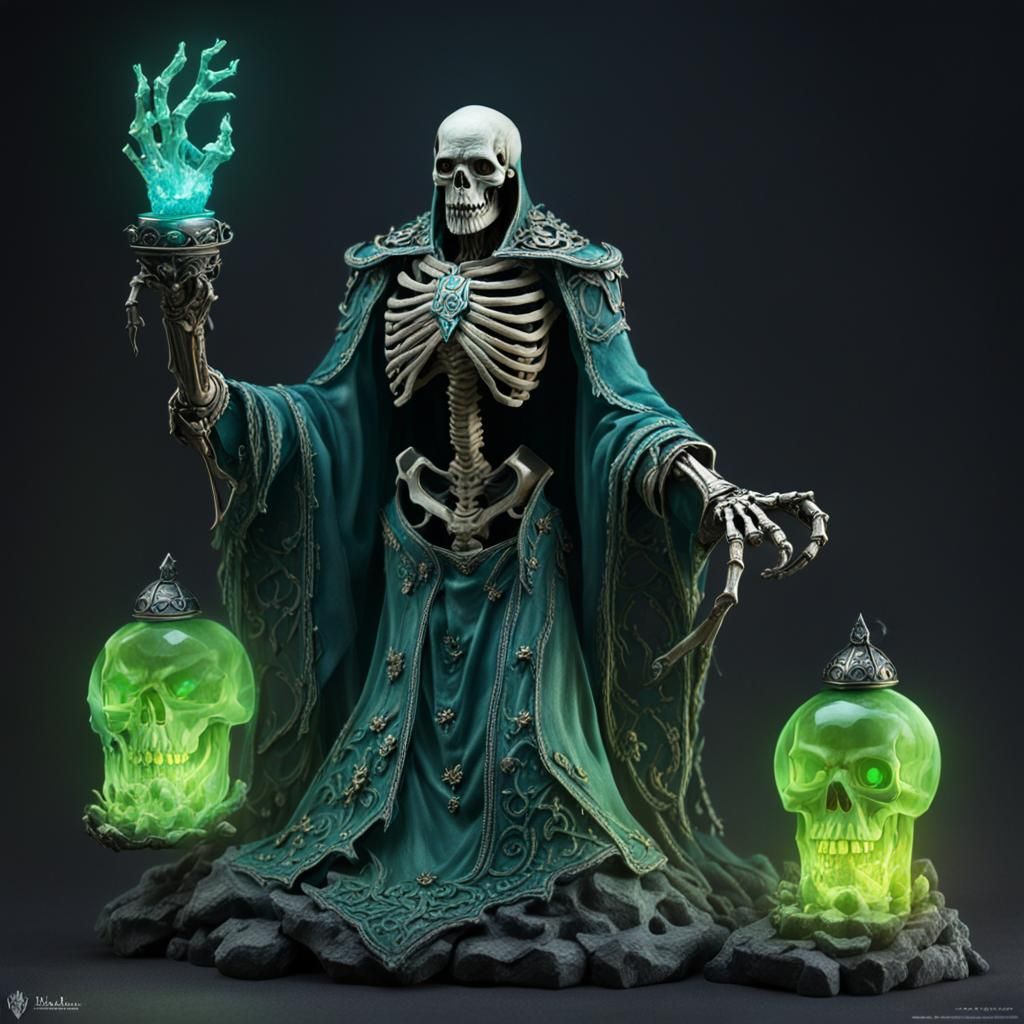 Eldritch Apothecary Lich with Eerie Glow
