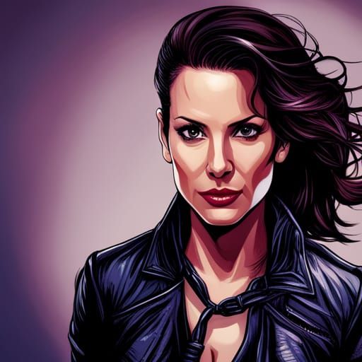 Comic Book Art of a Female Superhero