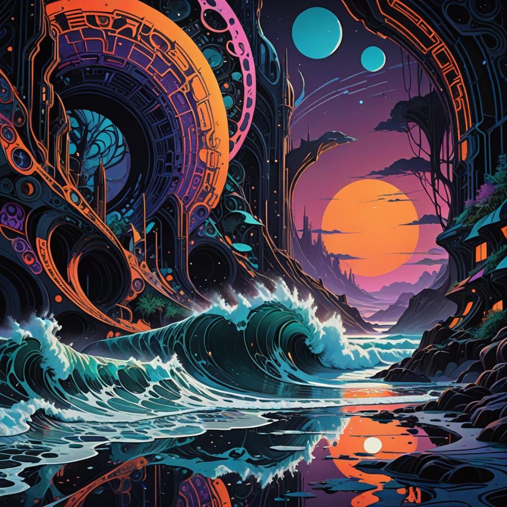 Vibrant Chaos in Nocturnal Abstraction