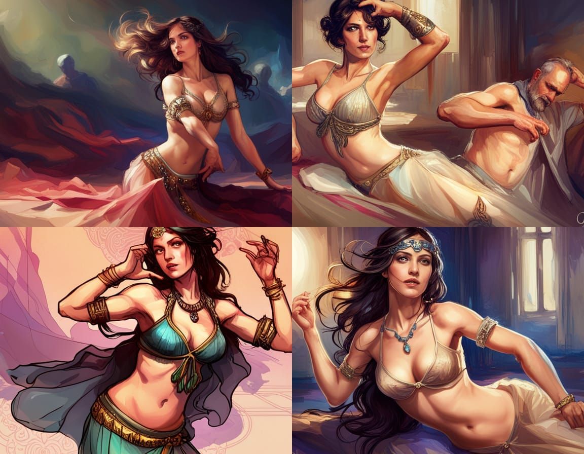 Belly Dancer Portrait with Dynamic Lighting
