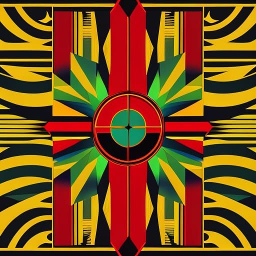 Opera House Lightning in Geometric Pop Art