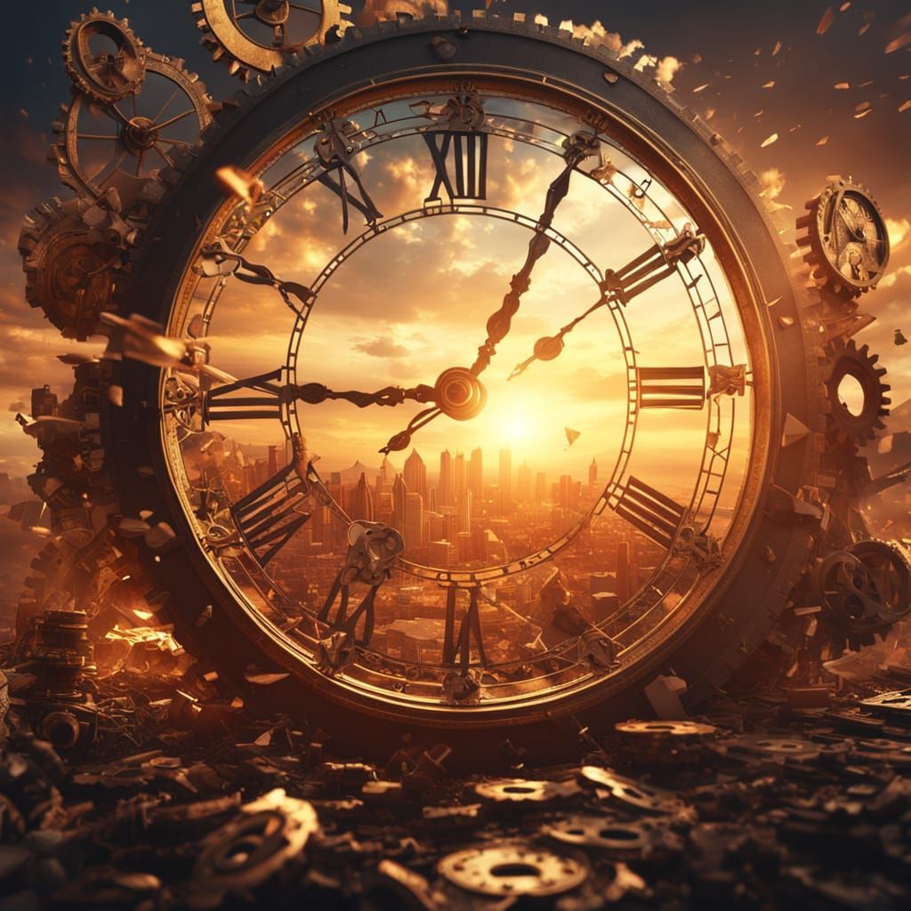 Dramatic Time Runs Out in Digital Painting