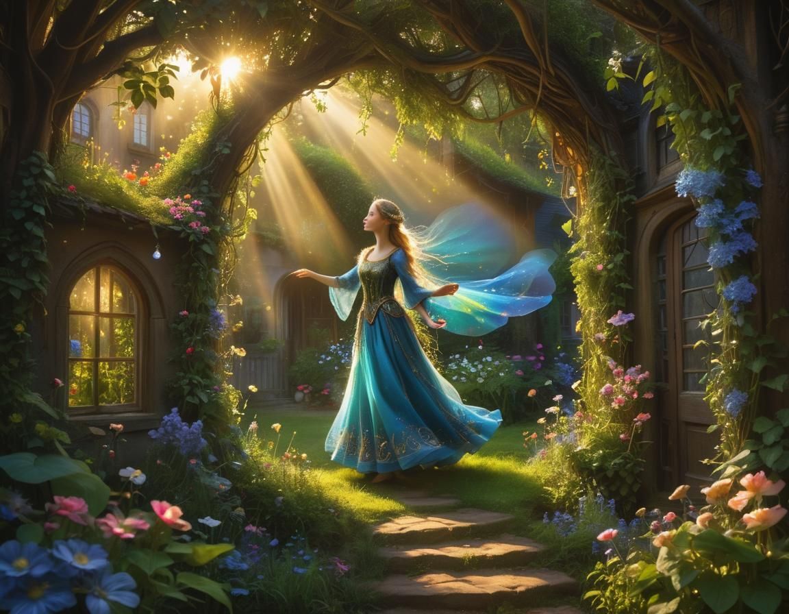 Enchanted Garden in Fantasy Art Style