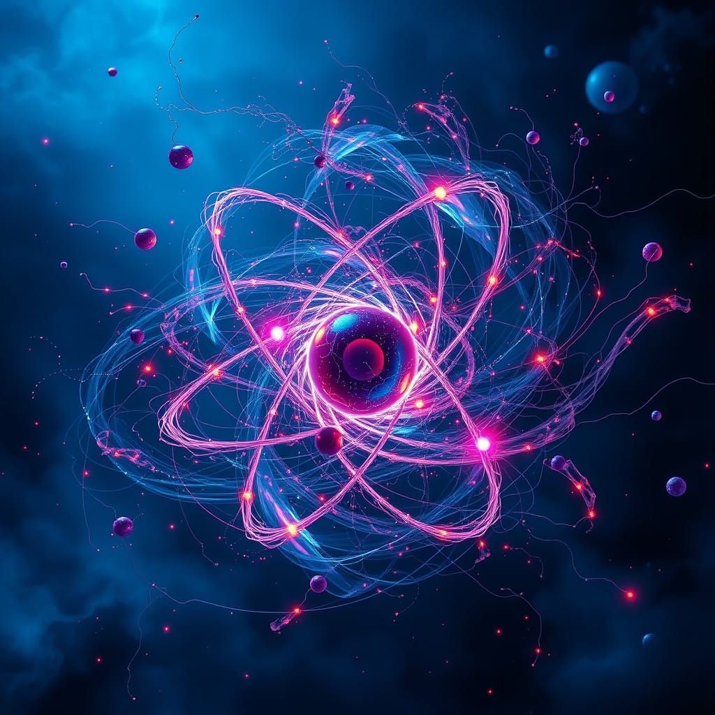 Whirling Atom Particles in Cosmic Chaos