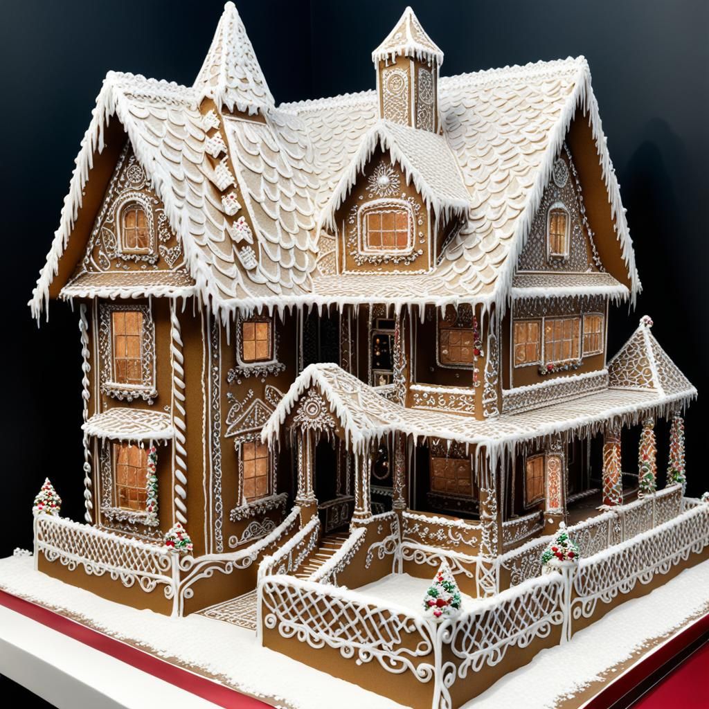 Iridescent Gingerbread House for Christmas