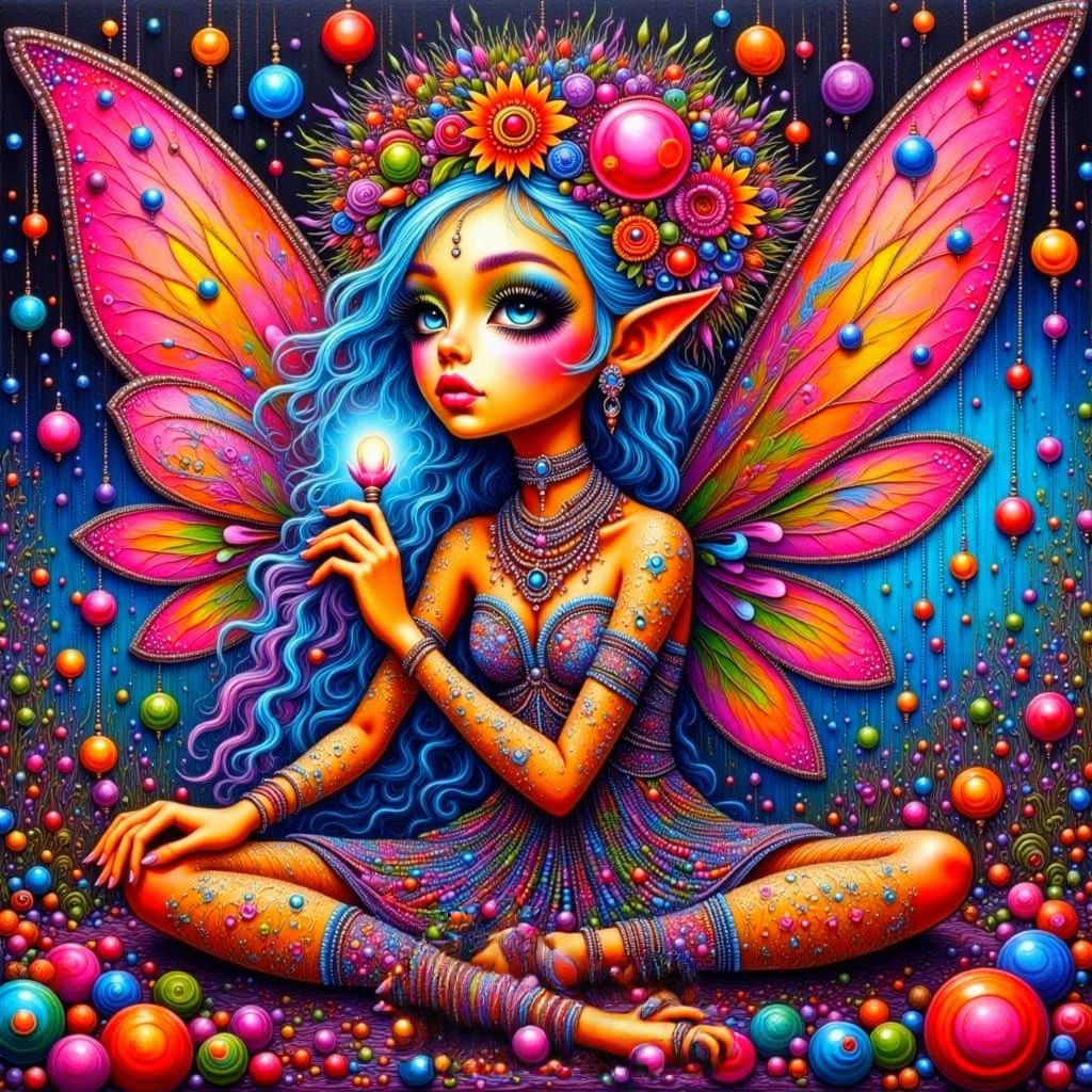 Groovy Fantasy Fairy Punk Protests War in a Swirling Energy ...