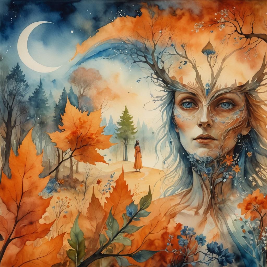 Mystical Forest Dreamscape in Magical Realism Style