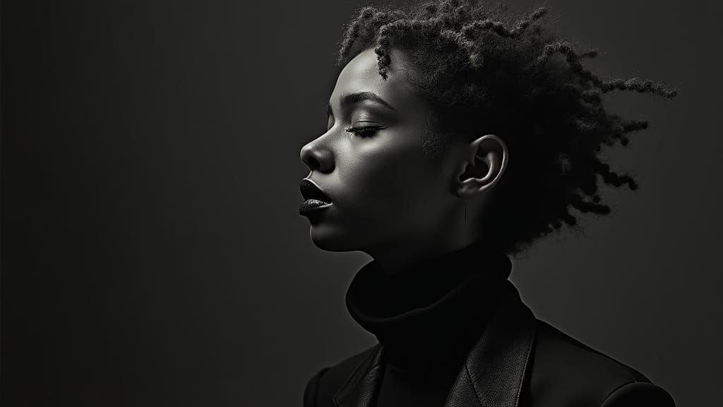 Ethereal Dark Presence: A Vogue-Inspired AI Creation