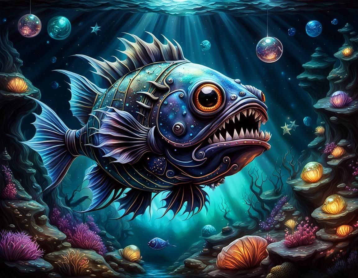 Deep Dark Underwater World