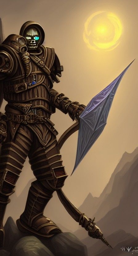 Detailed Warforged Matte Painting From D&D Eberron