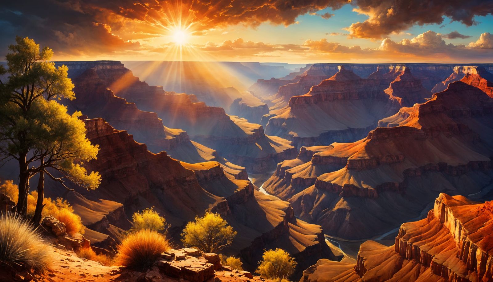 Breathtaking Grand Canyon Sunset in Hyperrealistic Post-Impr...