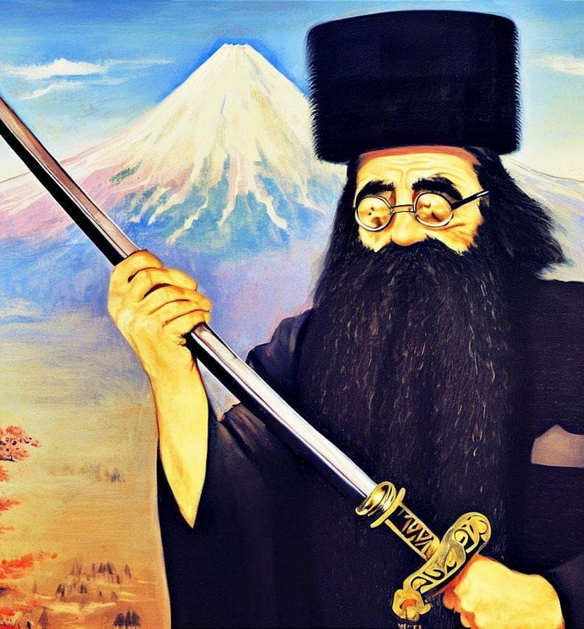 Cute Pink Rabbit Surrounded by Flowers and Leaves