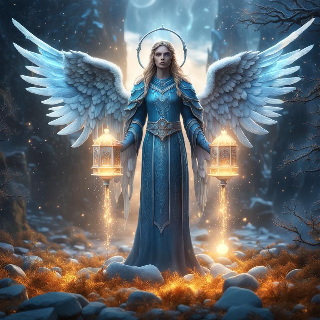 Angelic Frost Healing Spell, Detailed Matte Painting