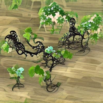 Rococo Style Vines in a Forest