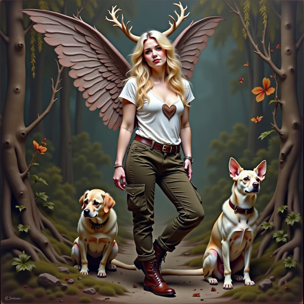 Fairy Grunge Olive Cargo Pants in Earth Tones