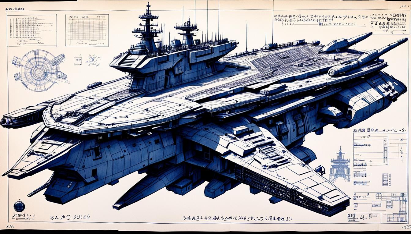 Caio Duilio Armored Space Battleship: Anime-Style Constructi...
