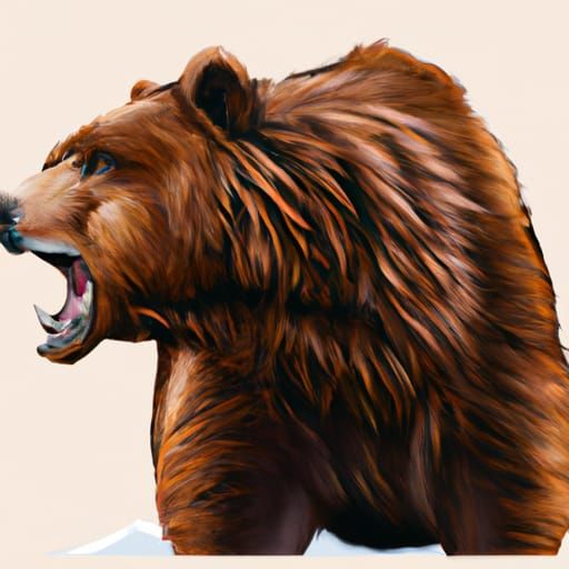 Deformed Grizzly Bear Artwork in High Resolution