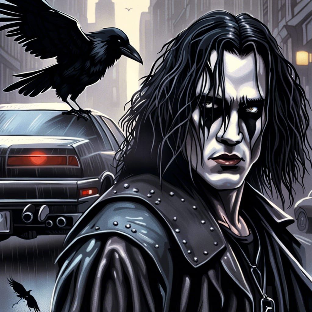 Dramatic Rescue Scene in Gothic Fantasy City