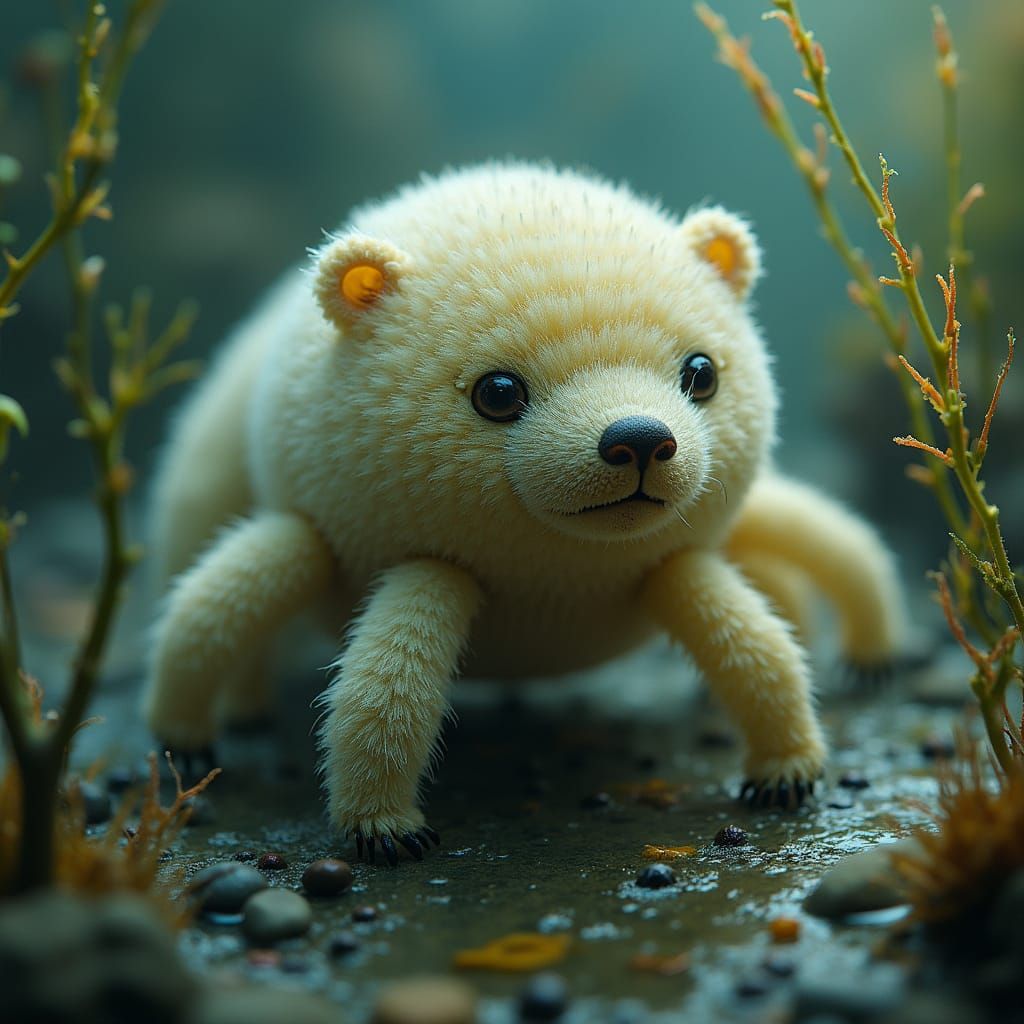 Microscopic Marvel in a Dreamy Aquatic World