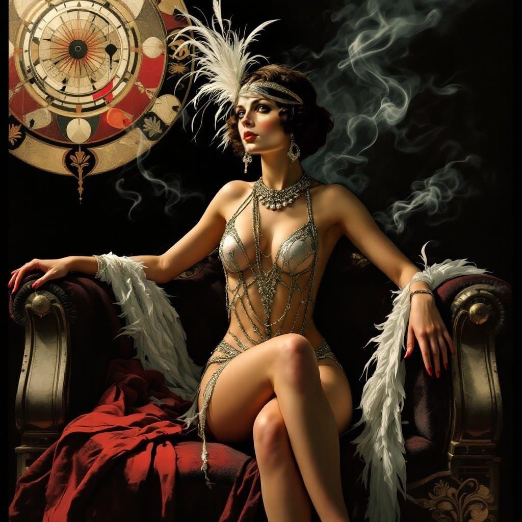 Berlin Cabaret Nightclub Poster in Leyendecker Style