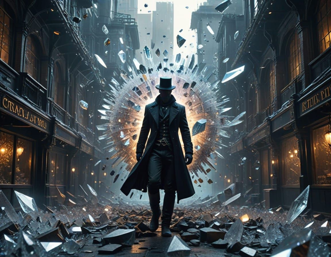 Exploding Crystal Reveals Historical Eras in Steampunk Style