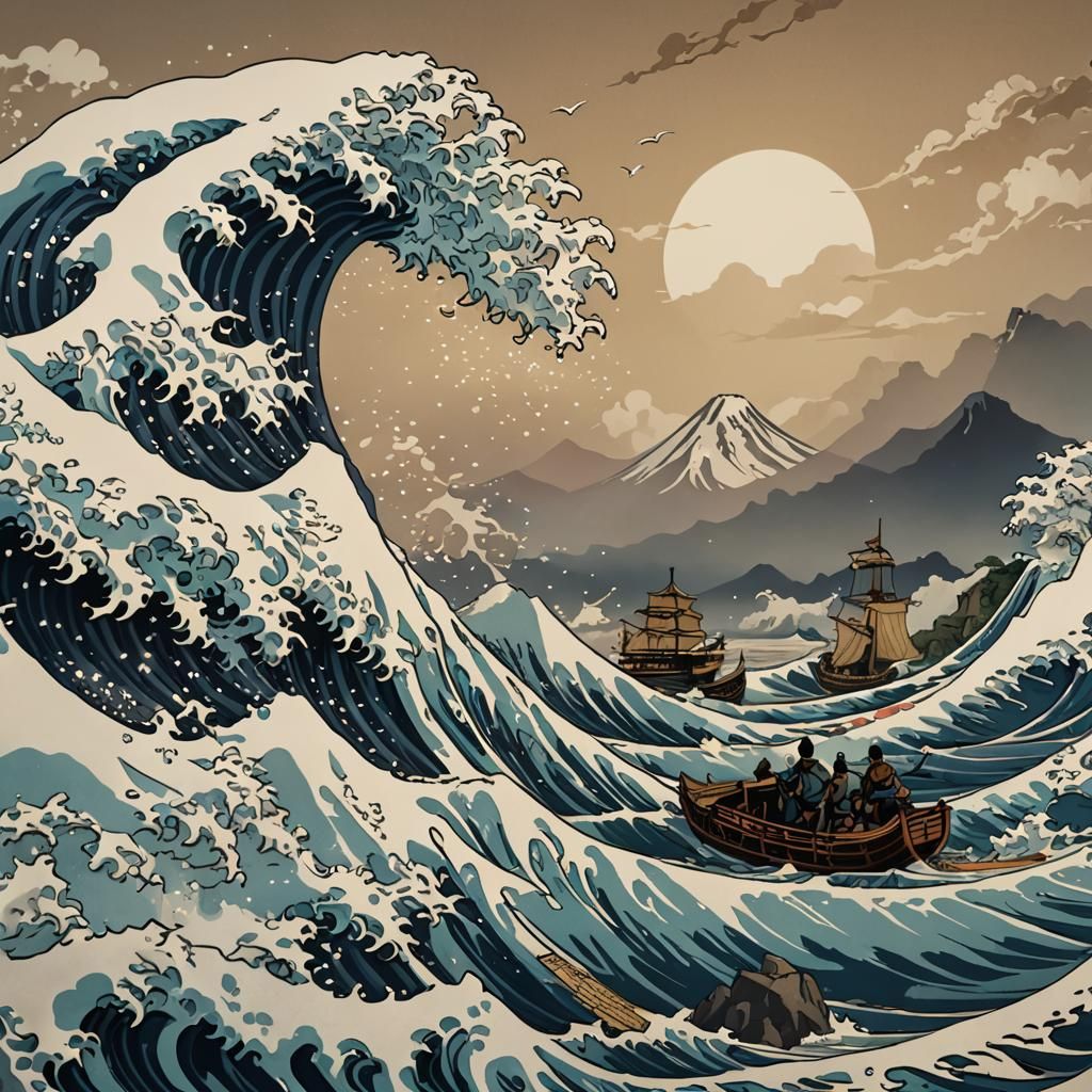 Great Wave off Kanagawa: Fantasy Concept Art
