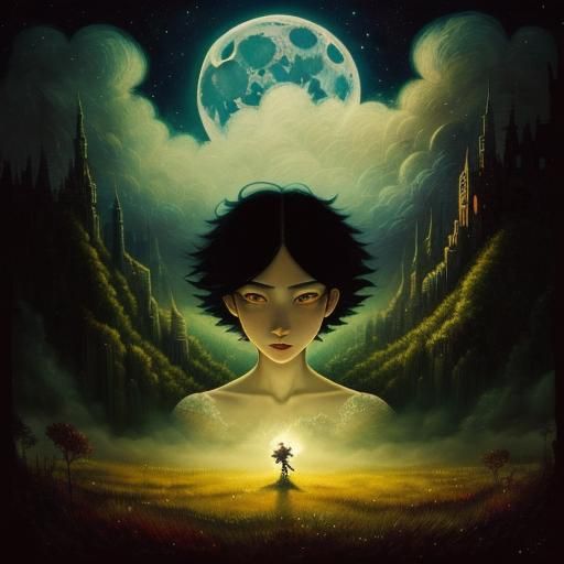 Mythological Dreamscape: Detailed Fantasy Illustration