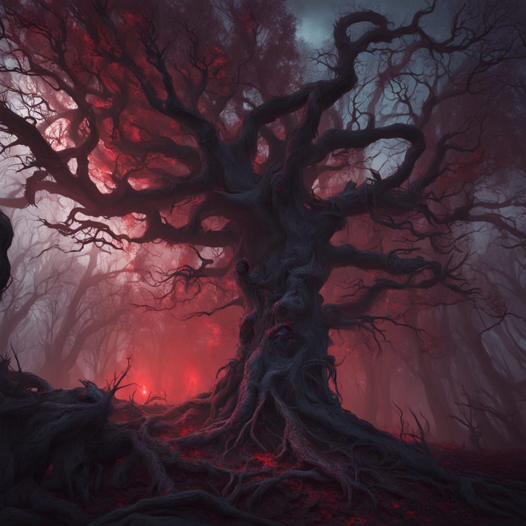 Eerie Witcher Woman Portrait in Gothic Fantasy Style