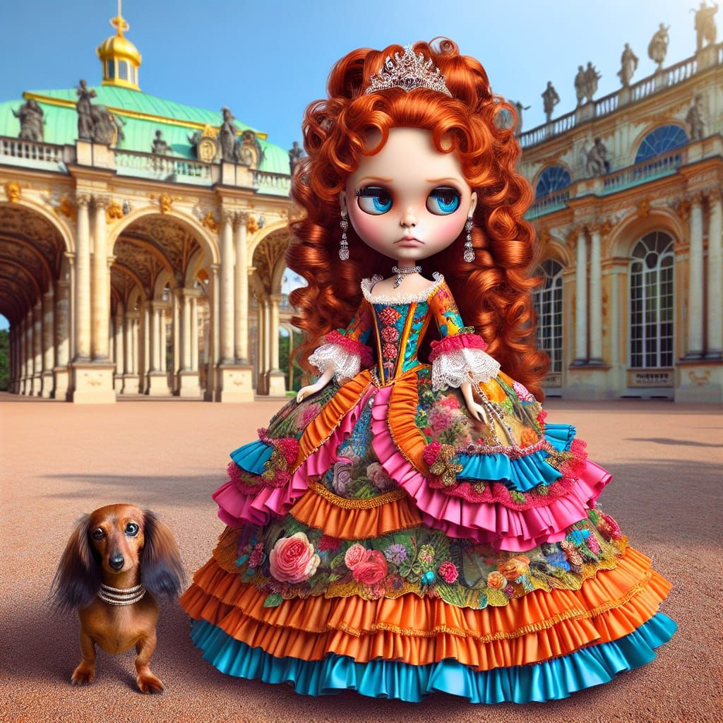 Blythe-Inspired Princess in Regal Disdain