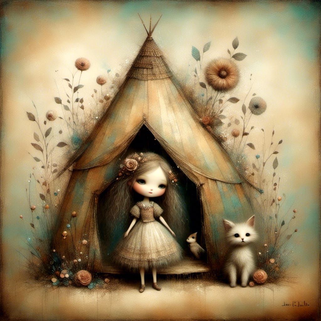 Boho Berber Tent in Whimsical Fairy-Tale Style