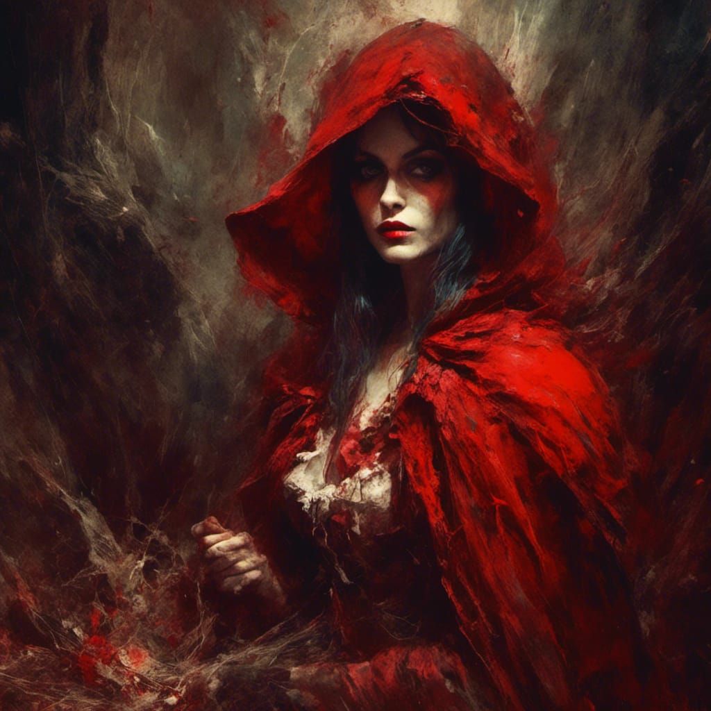 Little Red Riding Hood in Macabre Style