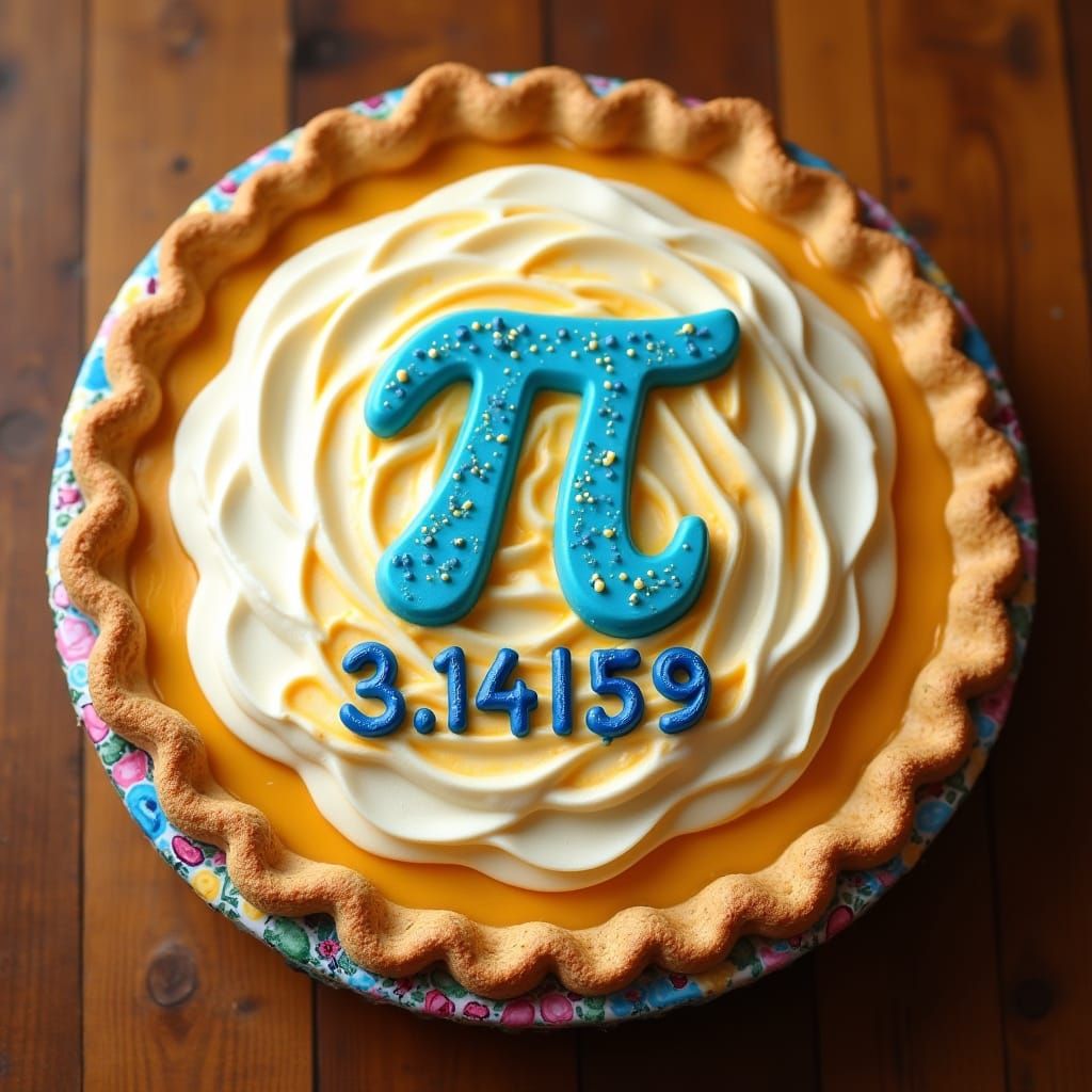 Pi Day Pie in Vibrant Colors