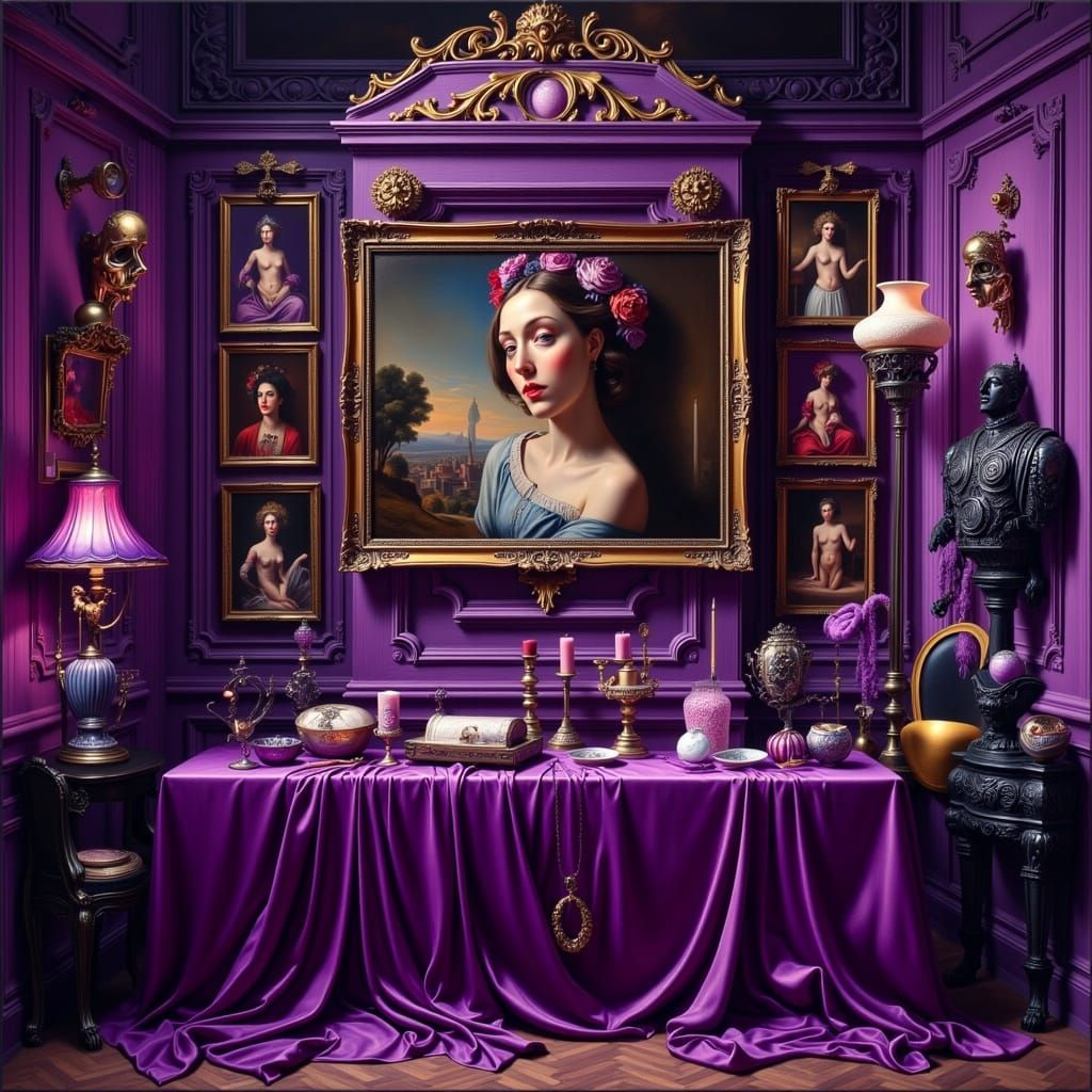 surreal violet baroque world