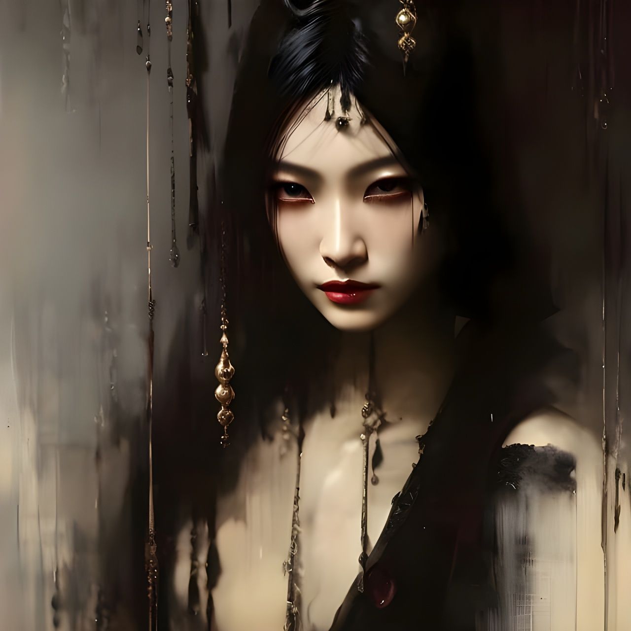 Beautiful Chinese Woman in Goya Style