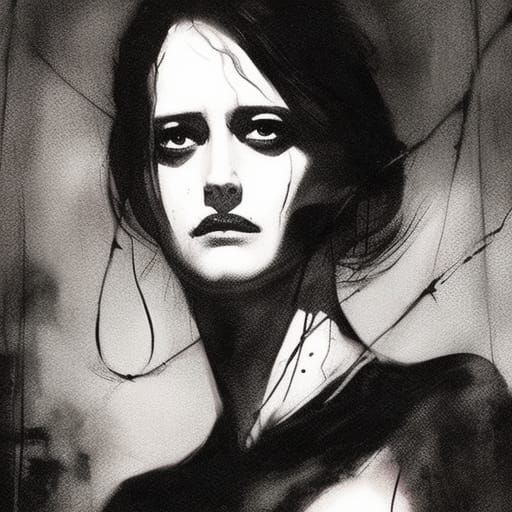 Eva Green's heart is always Black 🖤