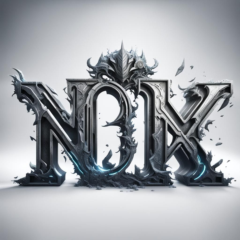 Dynamic 3D 'NYX' Text with Cinematic Lighting