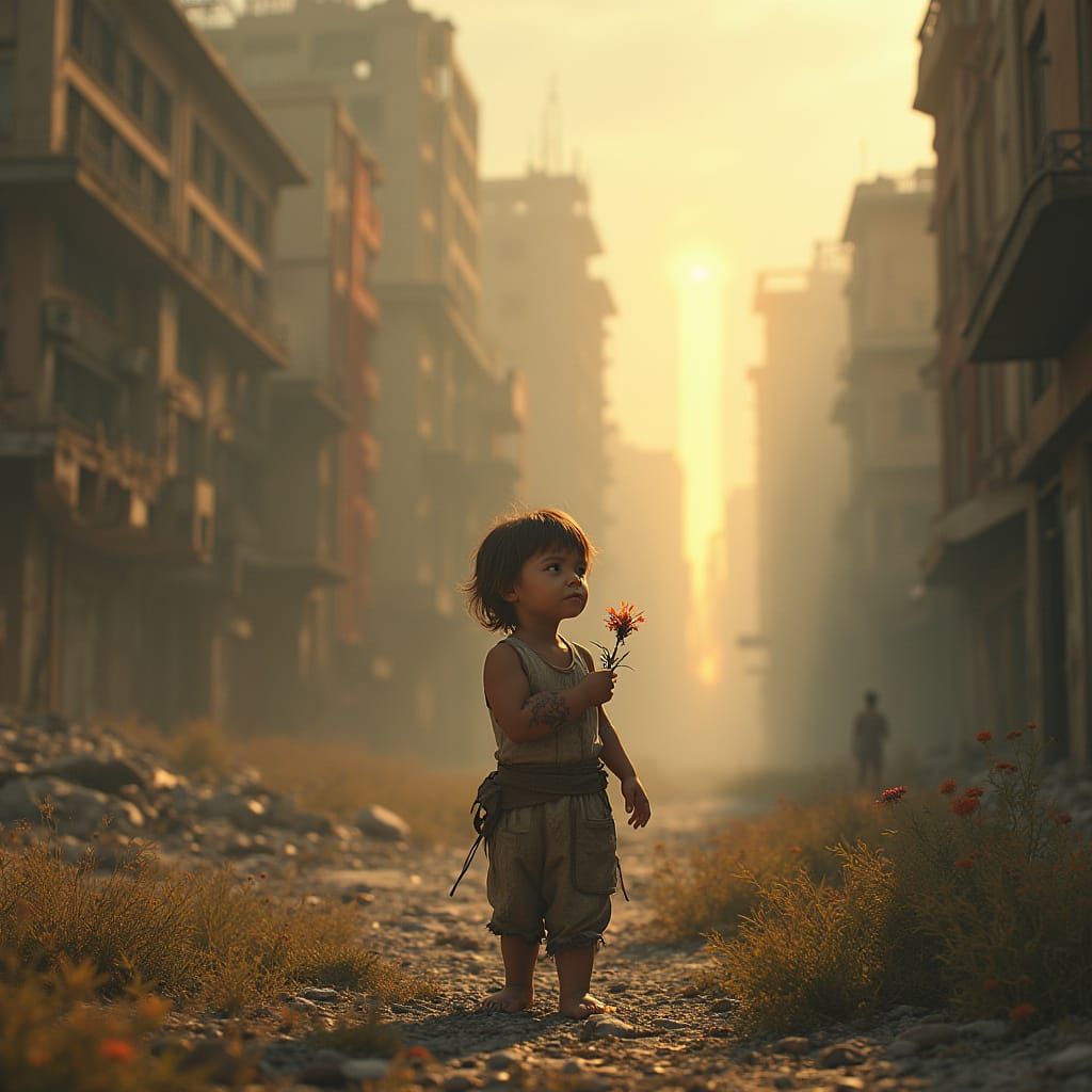 Dystopian Child's Hope in a Bleak Future