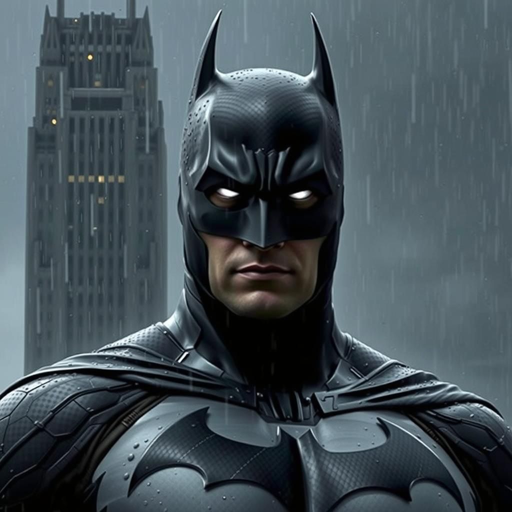 Batman in Rain: Carbon Fiber Batsuit in Dystopian Gotham