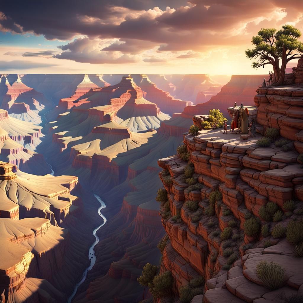 Dramatic Grand Canyon View in Vibrant Colors