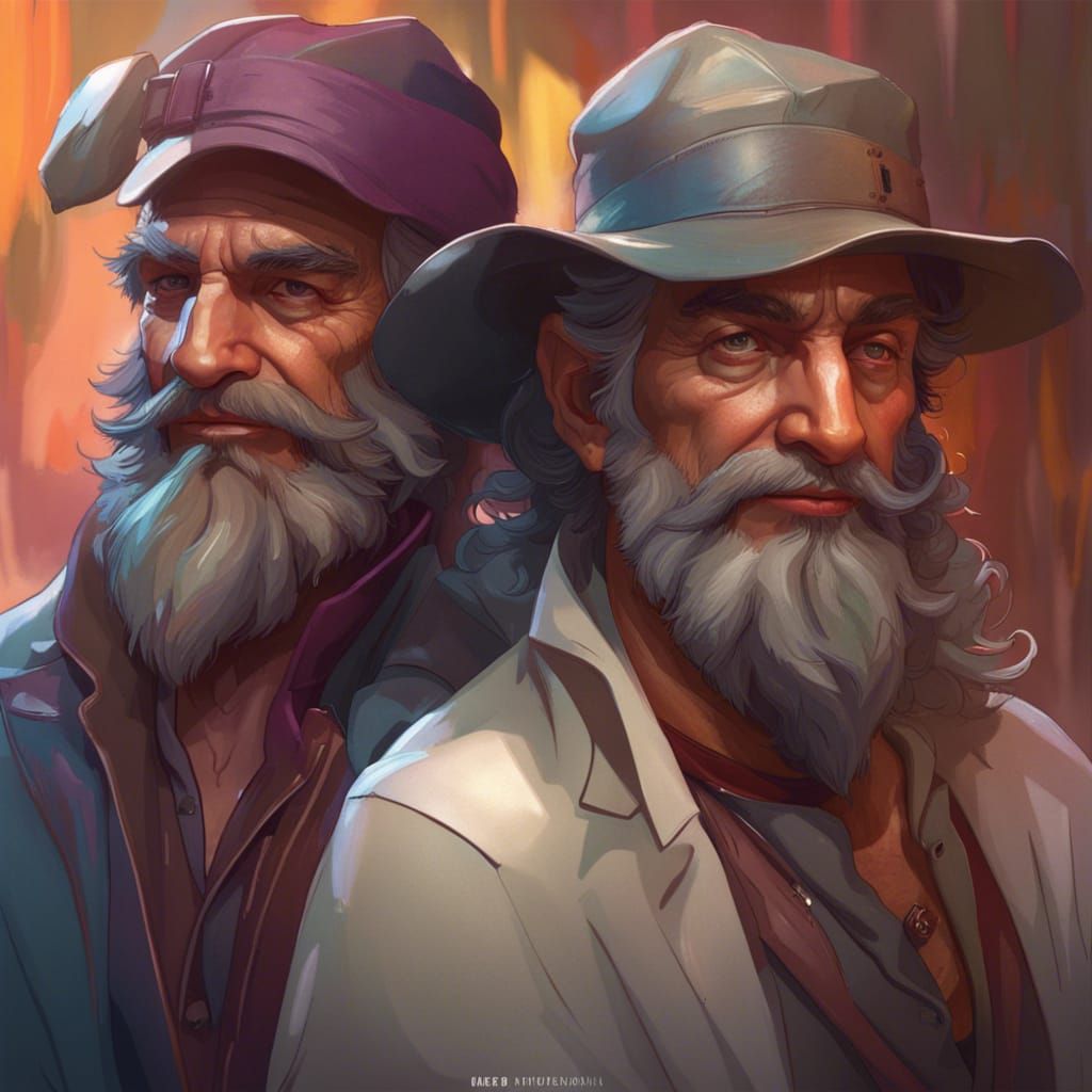 Buddy Daddies Portrait in Hyperdetailed Art Style