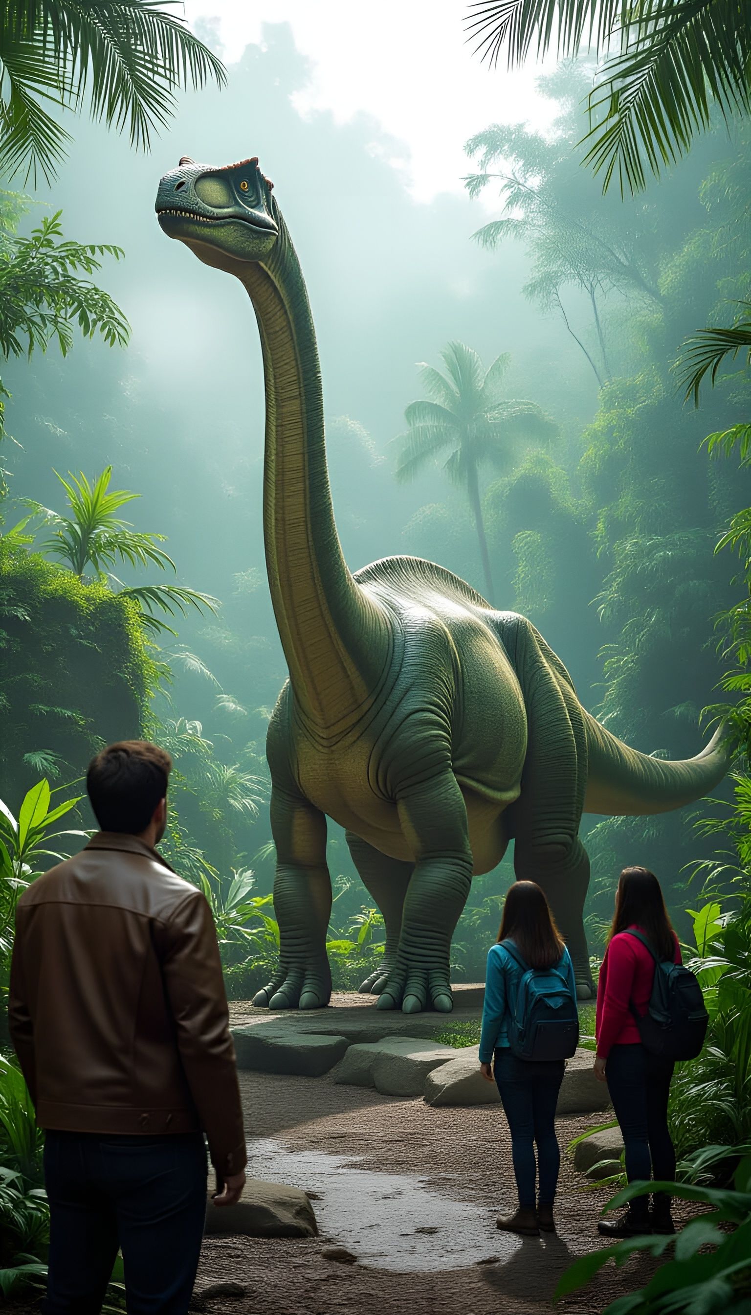 Apatosaurus in Modern Dinosaur Zoo, Cinematic Film Still