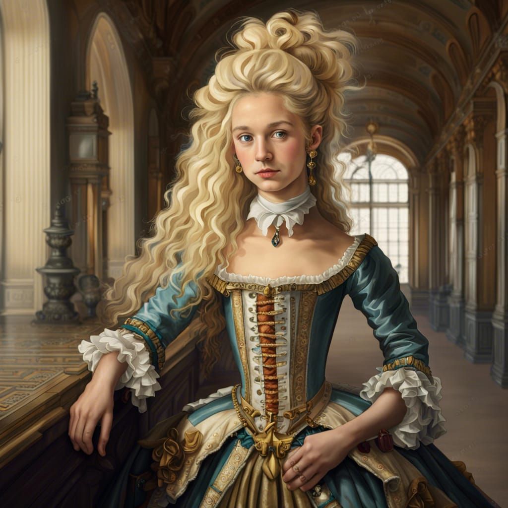Clockpunk Aristocrat in Palace, 17th Century Style