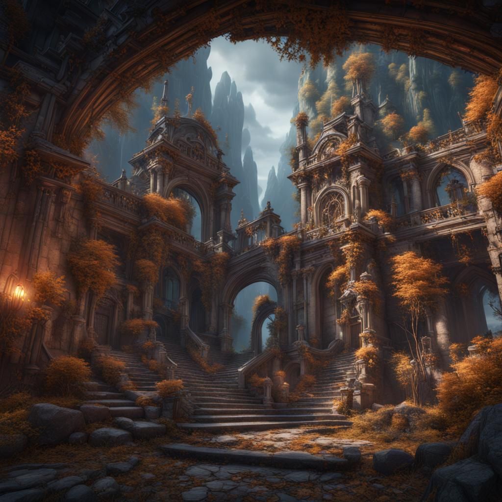 Fantastical Matte Painting in Deep Color